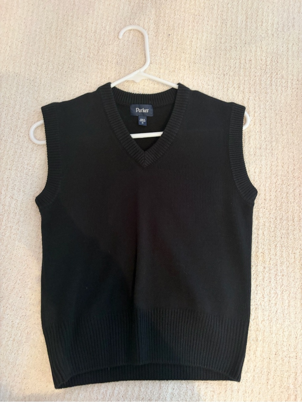 Parker Black V-Neck Sweater Vest